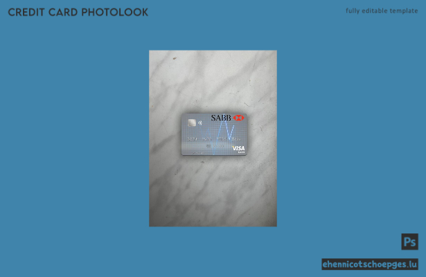 Saudi-Arabien Die Saudi British Bank Visa Debitkarte Fotoansicht Beispielvorschau